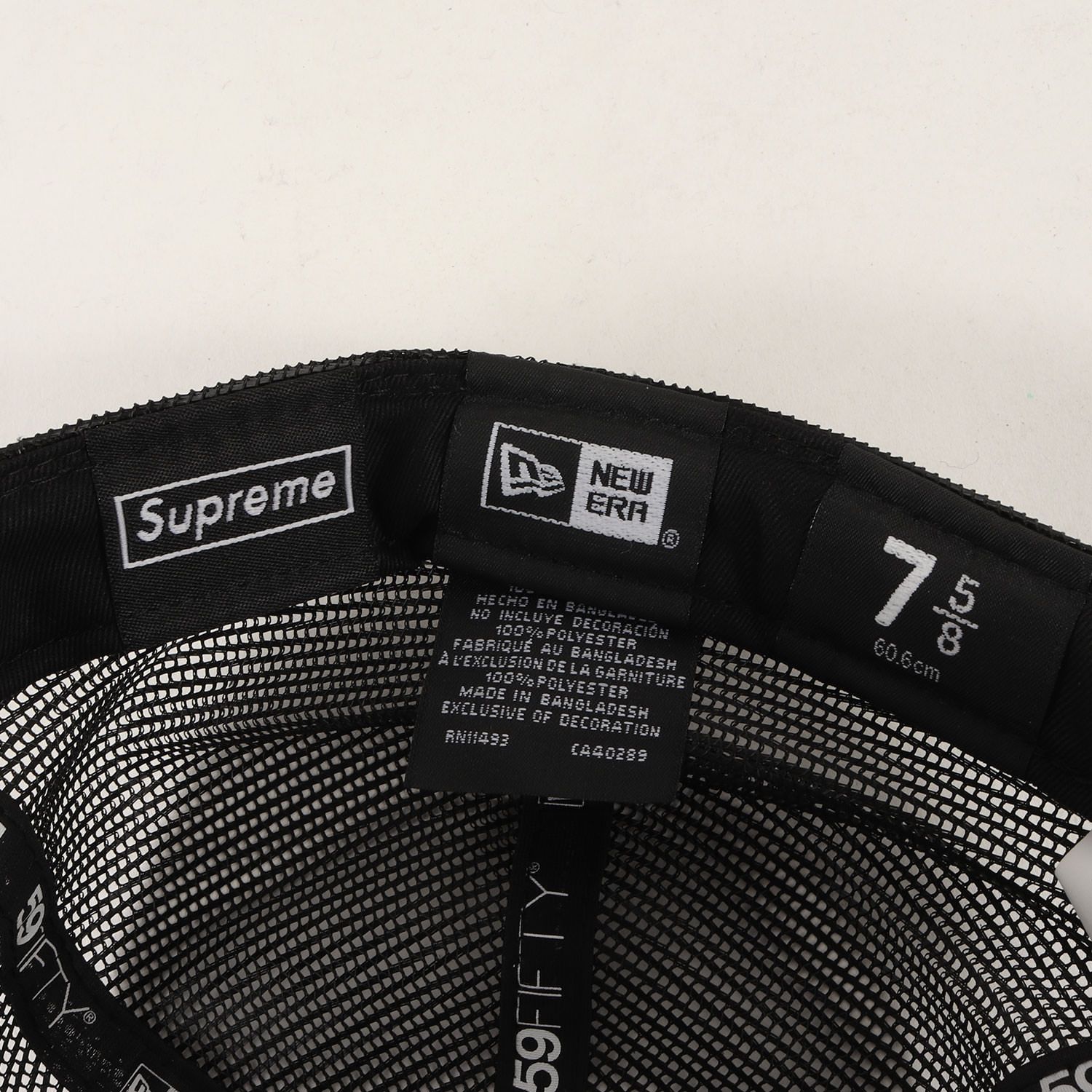 【美品】シュプリームキャップ　メッシュ　ブラック人気 7 5/8 美品 Supreme シュプリーム キャップ サイズ:7 5/8(60.6cm) 23SS