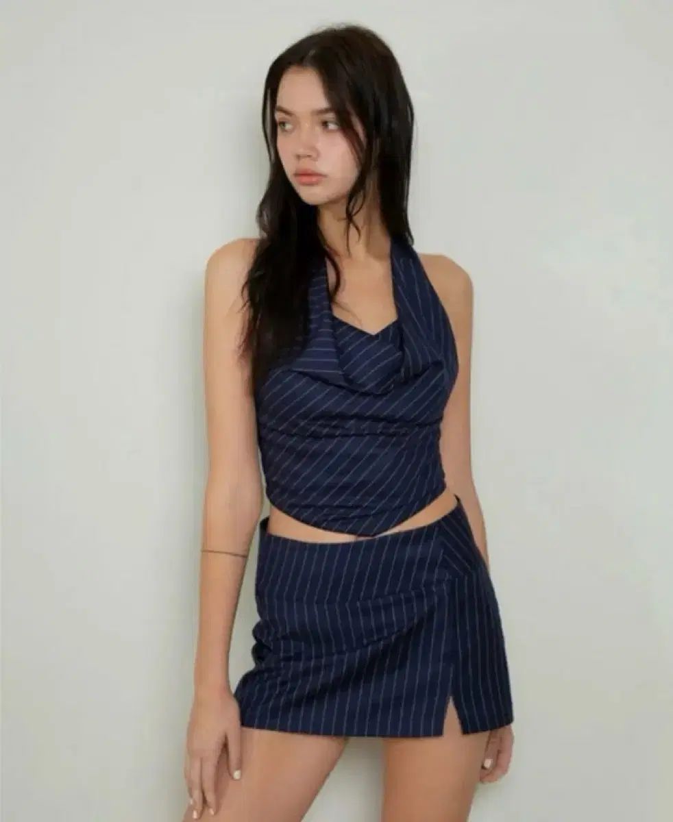 ノットユアローズ ドレープ ホルターネックトップス スカート セット