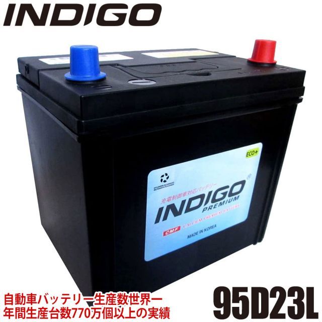 INDIGO インディゴ プレミアムカーバッテリー SUBARU スバル WRX S4 DBA-VAG H26/8～ H26/8～ 充電制御車 4WD #95D23L
