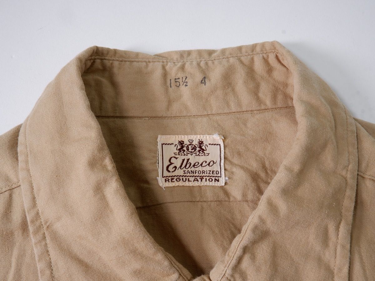 VINTAGEヴィンテージ品 Elbecoエルベコ 1950’s 50年代 マチ付きワークシャツ【15.5】【MSHA78133】 メルカリ