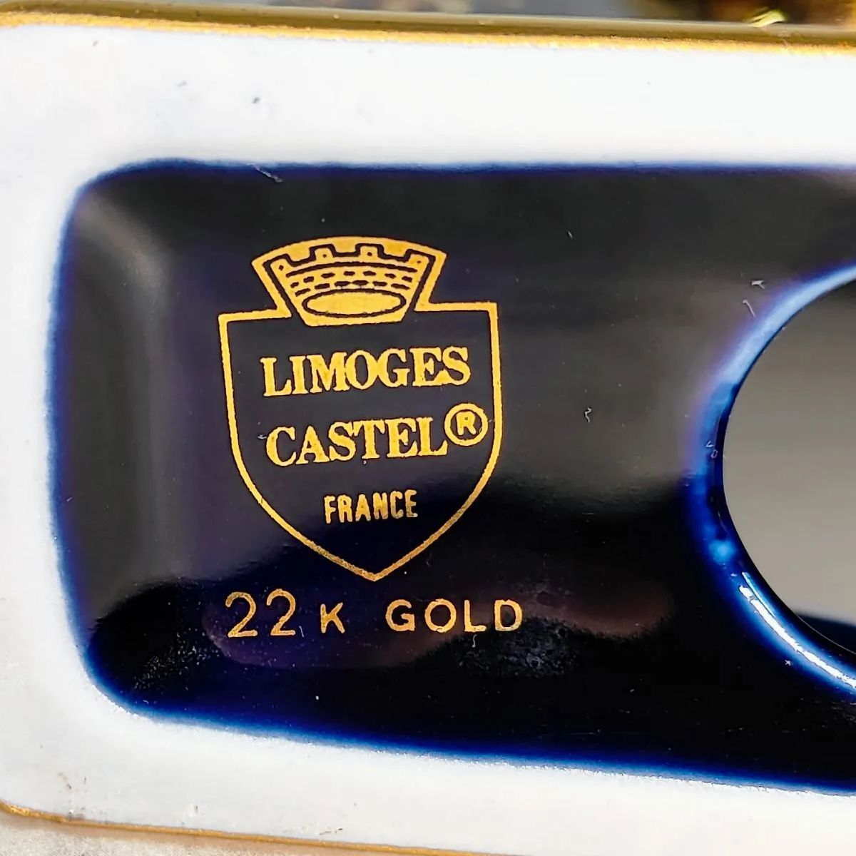 美品 新品電池交換】22K GOLD LIMOGES CASTEL リモージュ