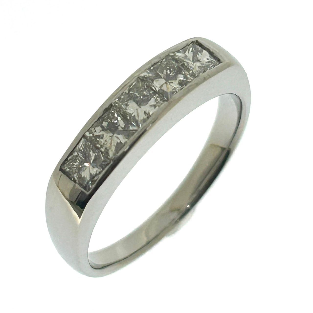 新品仕上げ済 Pt900 天然 ダイヤ リング D:1.06ct 6.99g スクエア 