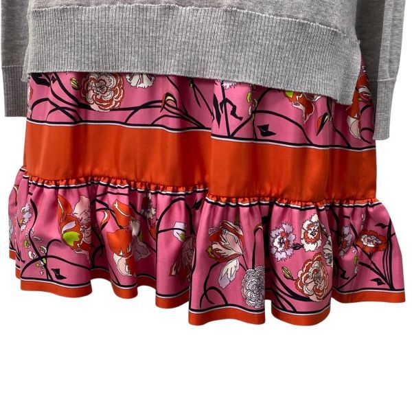 ◇ エミリオプッチ EMILIO PUCCI 切替ニットワンピース 膝丈 長袖