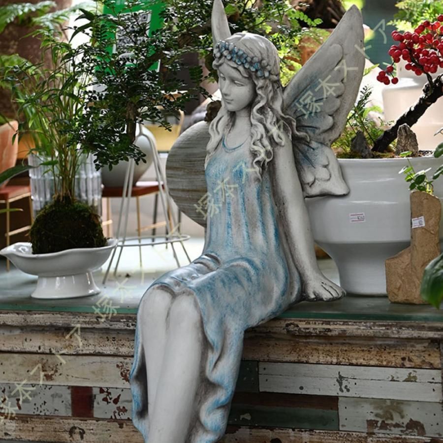 ガーデンオブジェ 天使 大型 置物 屋外 防水 ガーデニング 庭 ガーデンオーナメント オブジェ インテリア雑貨 大きい 可愛い 誕生日 プレゼント アウトドア ガーデンオブジェ 天使 大型 置物 屋外 防水 ガーデニング 庭 ガーデン