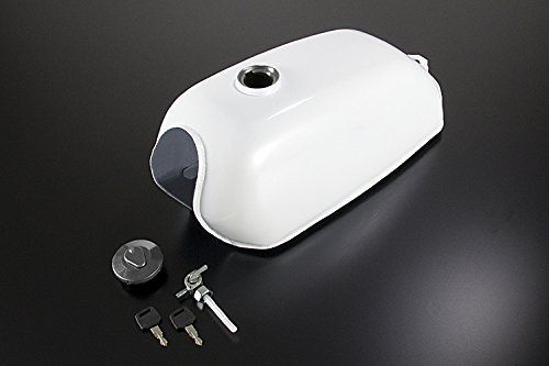 バイクパーツセンター Bike Parts Center 燃料タンク ホンダ エイプ50|100 ガソリンタンクセット ホワイト 白 タンクキャップ コック キーセット付き 314307