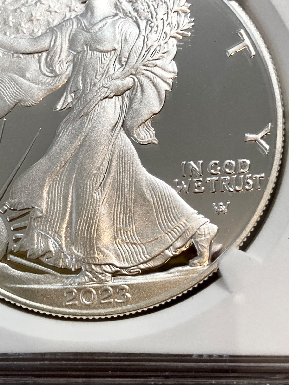 2023年 アメリカ　イーグル銀貨　1ドル 値下げしました】NGC社最高鑑定☆2023年アメリカ1ドル イーグル