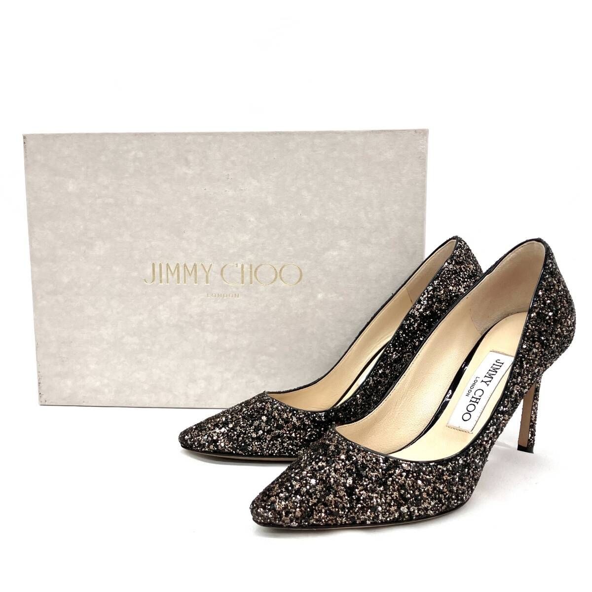 JIMMY CHOO ジミーチュウ ROMY 85 グリッターパンプス サイズ35 1/2