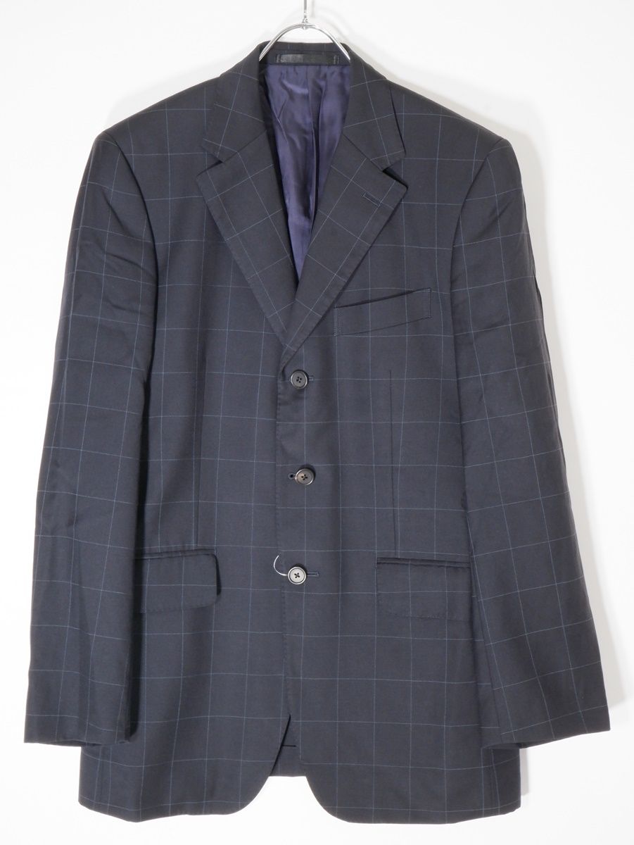 PAUL SMITH LONDONポールスミス イタリア製生地SUPESR120'sウインドウペンチェック3Bウールテーラードジャケット【M】【MJKA63733】