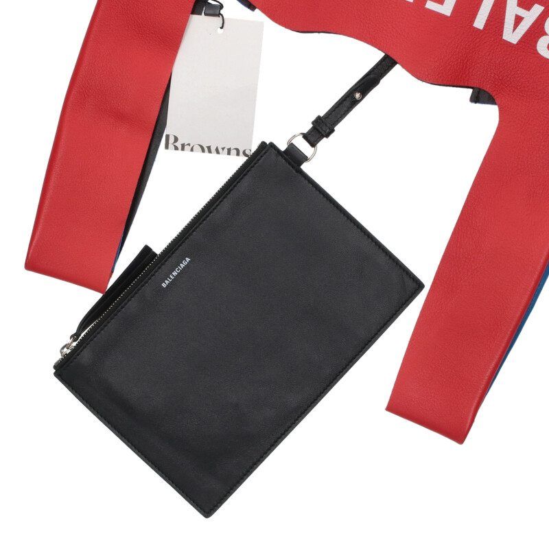 BALENCIAGA_ スーパーマーケットショッパー トートバッグ レザー 赤