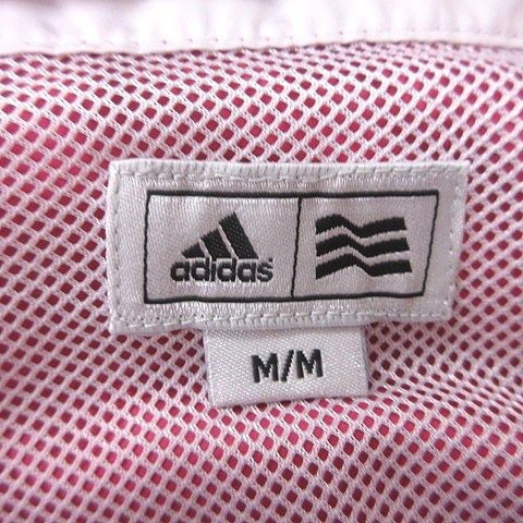 アディダス adidas ゴルフ GOLF ジャケット ウインドブレーカー ハーフジップ プリント 半袖 M ピンク 白 ホワイト /MS
