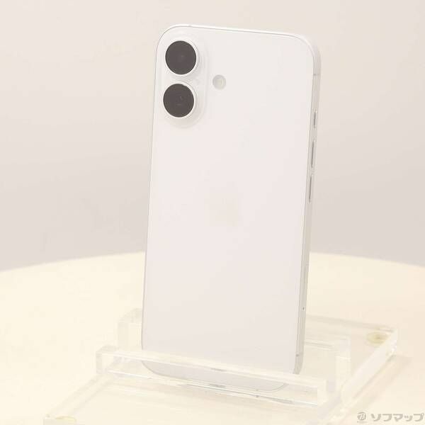 中古品〕iPhone16 128GB ホワイト MYDR3J／A SIMフリー【258