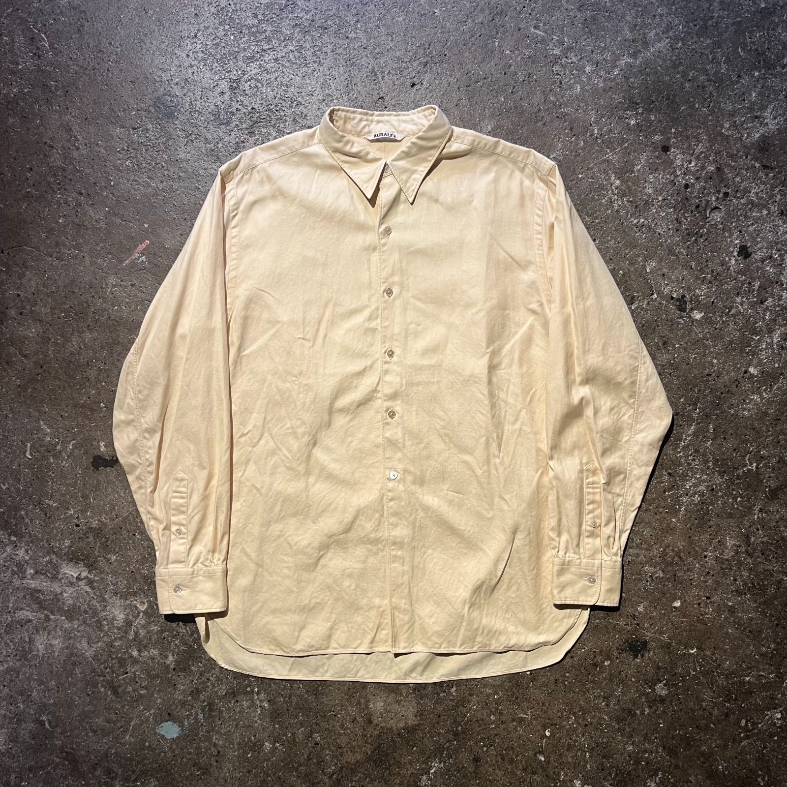 AURALEE 21ss FINX SHUTTLE OX SHIRTS オーラリー 2021ss フィンクスシャトルオックスシャツ イエロー 5 A21SS01FO