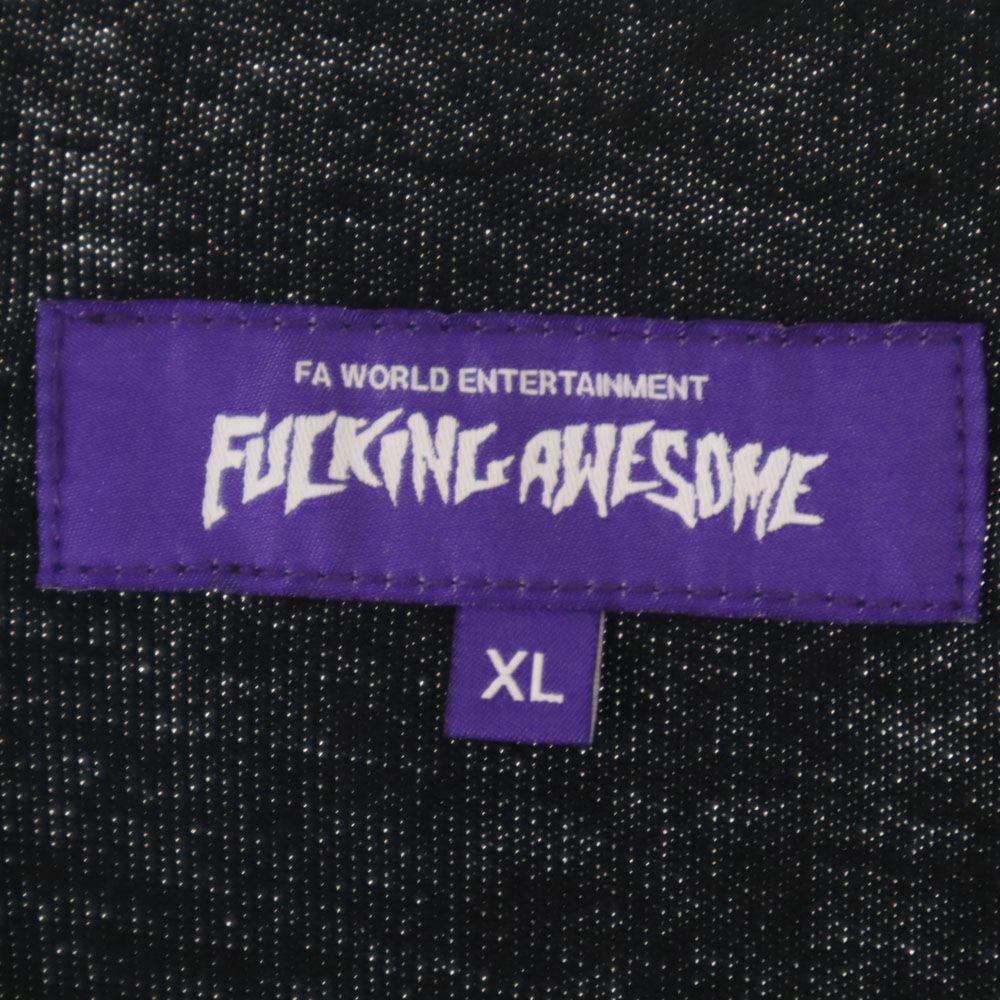 ファッキング オーサム 長袖 ポロシャツ XL ブラック FUCKING AWESOME