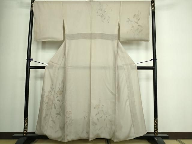 平和屋着物▽訪問着　無双　紗袷　紗×絽　草花文　正絹　逸品　DAAW9393sf 平和屋着物▽訪問着 無双 紗袷 紗×絽 草花文 正絹 逸品 DAAW9393sf