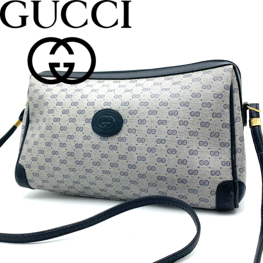廃盤]GUCCI オールドグッチ インターロック マイクロGG ショルダー  