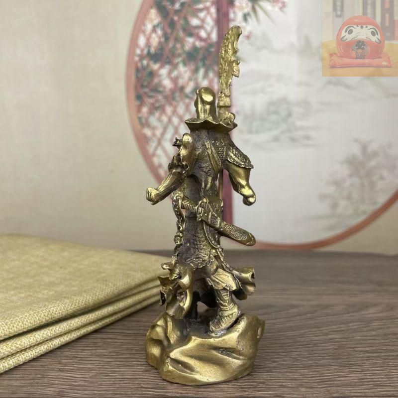 銅器 銅像 武財神 関羽 関二爺仏像 置物 開運 風水 招財 工芸品 Amazon.co.jp: 関公像 三国志 関羽 関帝像 銅彫り 置物 武財神