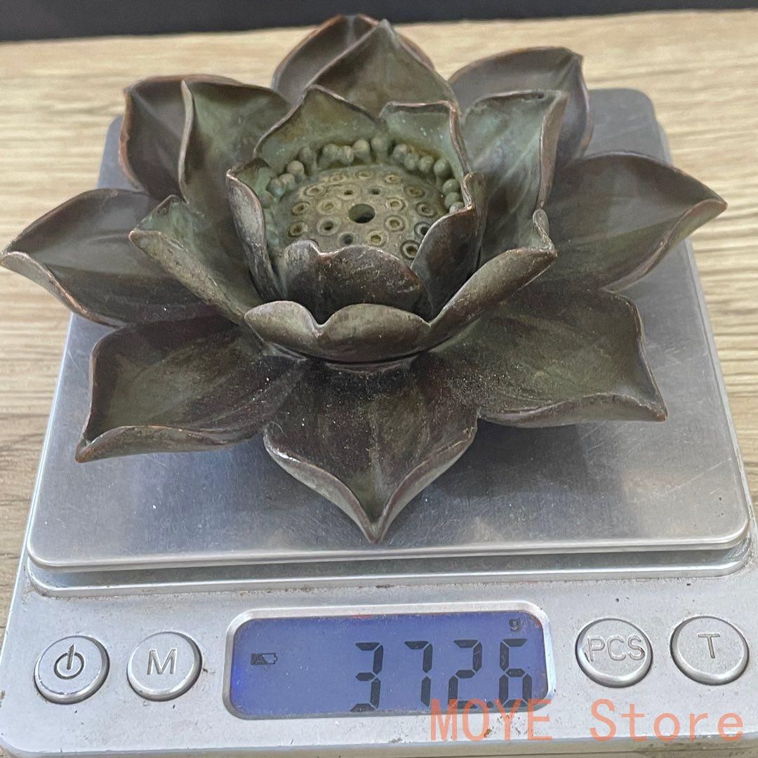 銅製 倒流香香炉 蓮華炉 香道具 茶道具 装飾品 工芸品 置物