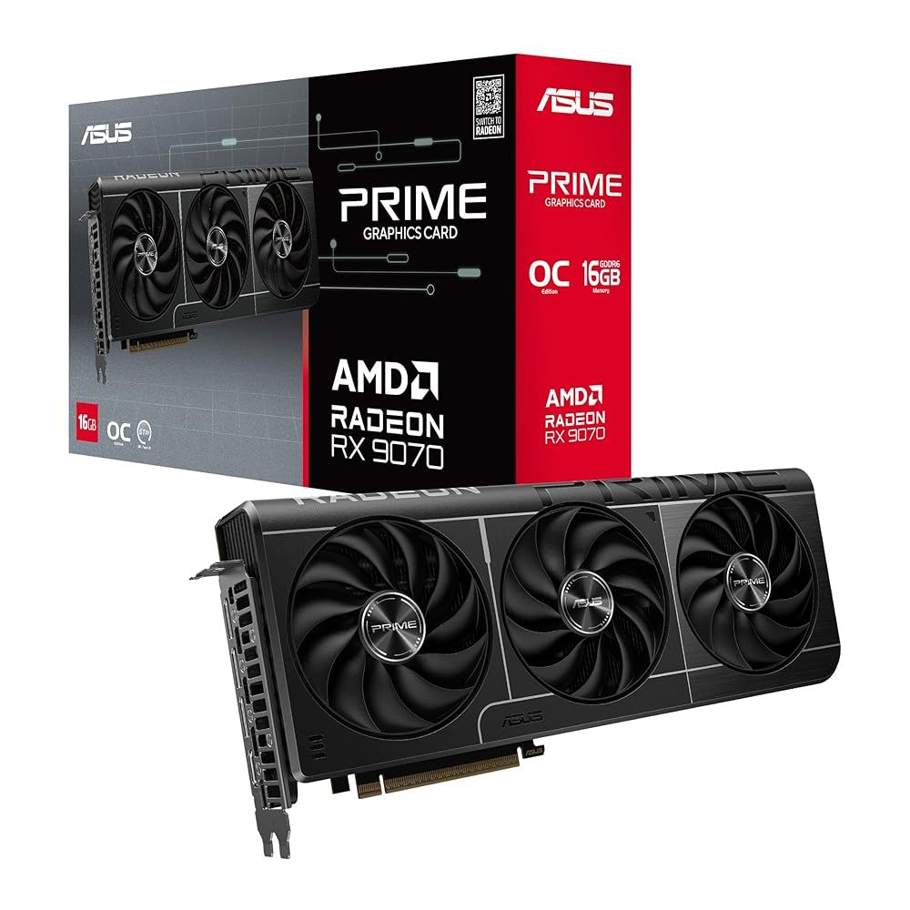 ASUS AMD Radeon RX9070 搭載 ビデオカード PCIe 5.0 16GB GDDR6 PRIME-RX9070-O16G 正規代理店品