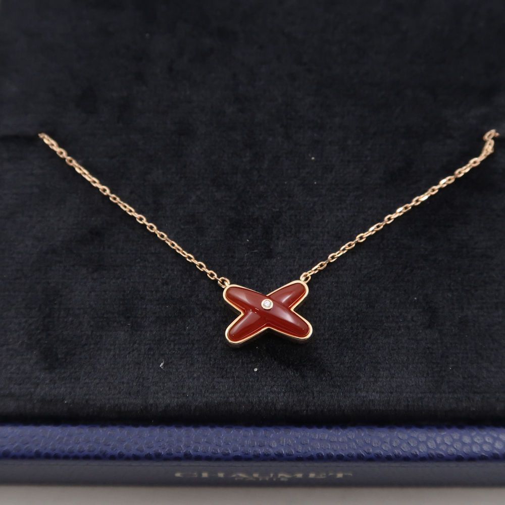 美品 CHAUMET ショーメ ジュ ドゥ リアン ネックレス Au750 K18PK  