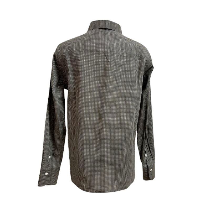 Aquascutum　アクアスキュータム 　レディース　ボタンダウンシャツシャツ　長袖　11号　L　ブラウン　ドット　水玉 Aquascutum アクアスキュータム レディース ボタンダウンシャツ