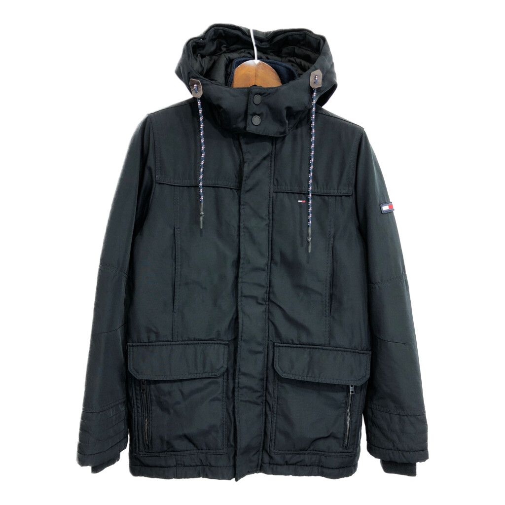 TOMMY HILFIGER トミーヒルフィガー 中綿ジャケット ブラック メンズ S 古着 U3532