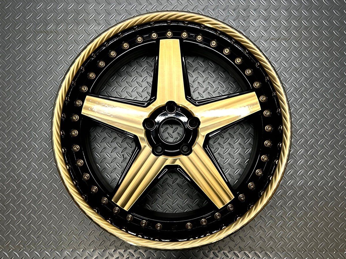 送料無料【中古1本】30系 アルファード/ヴェルファイア 前期等 SUPER STAR LEONHARDIRITT Glaube 20×10J+35 5穴11.43 (23110114)