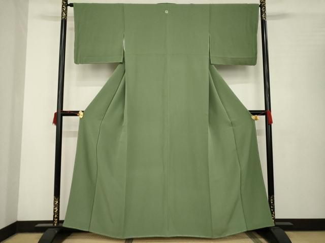 平和屋着物●上質な色無地 岩井茶色 正絹 ♥ AABB7937ck