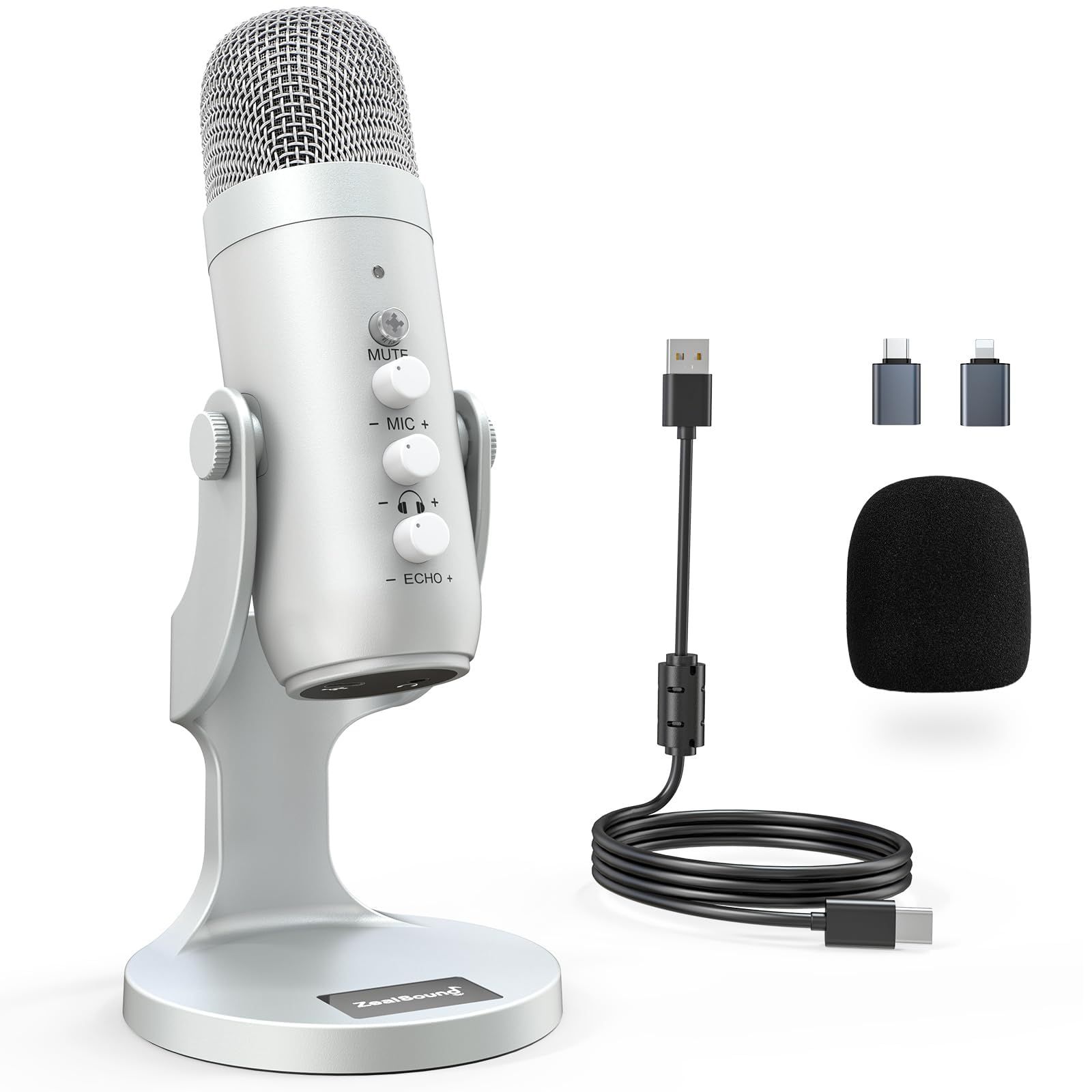 迅速発送】ZealSound ASMR マイク、iPhone 用コンデンサーマイク