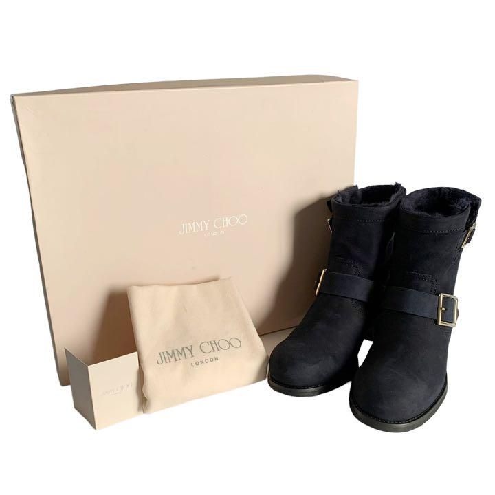 JIMMY CHOO ジミーチュウ スエードレザー ショートブーツ ユース-