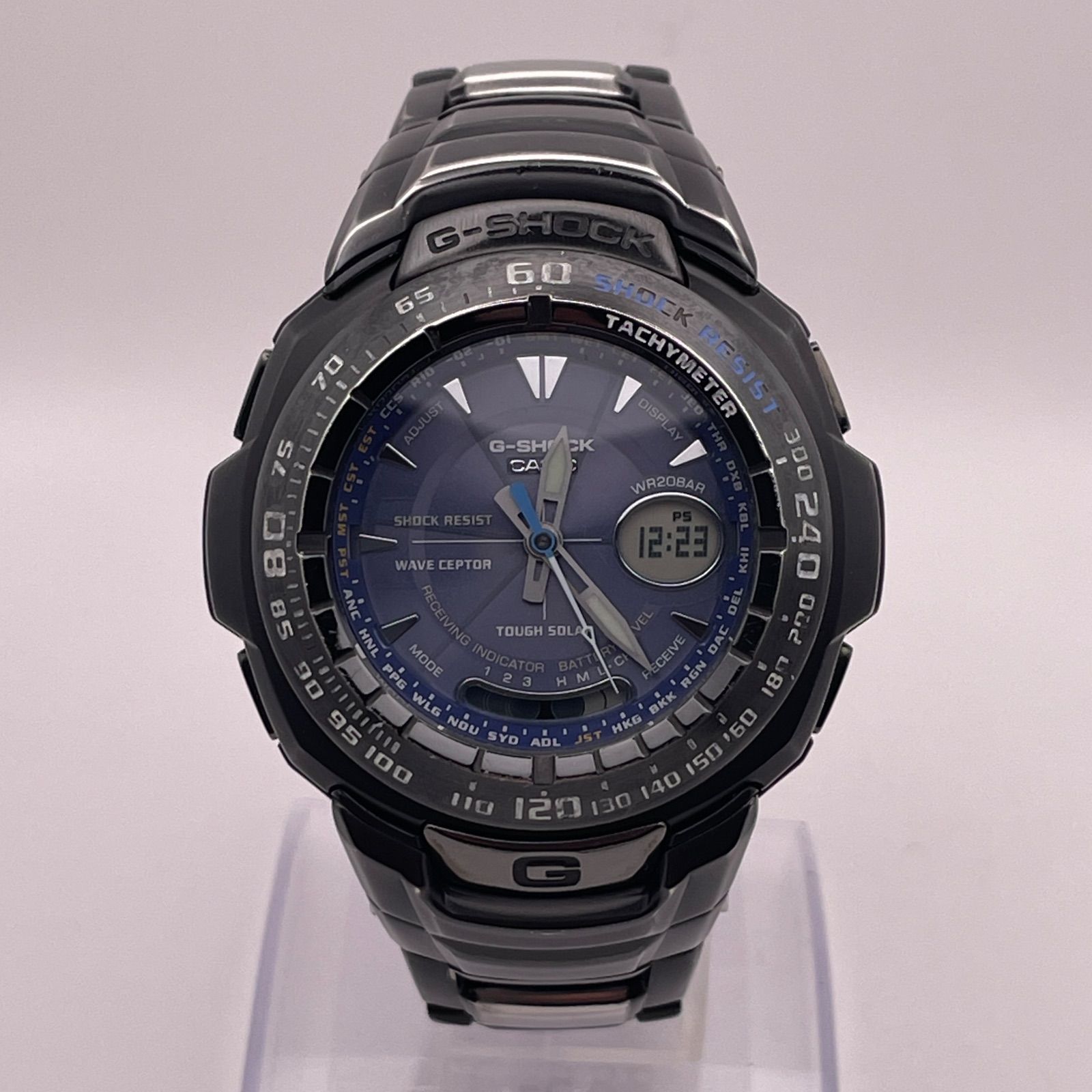 T659 正常稼動 CASIO カシオ 電波ソーラー G-SHOCK ジーショック The G COMBINATION GW-1600BJ-1AJF メタルバンド 人気 時計 メンズ ユニセックス