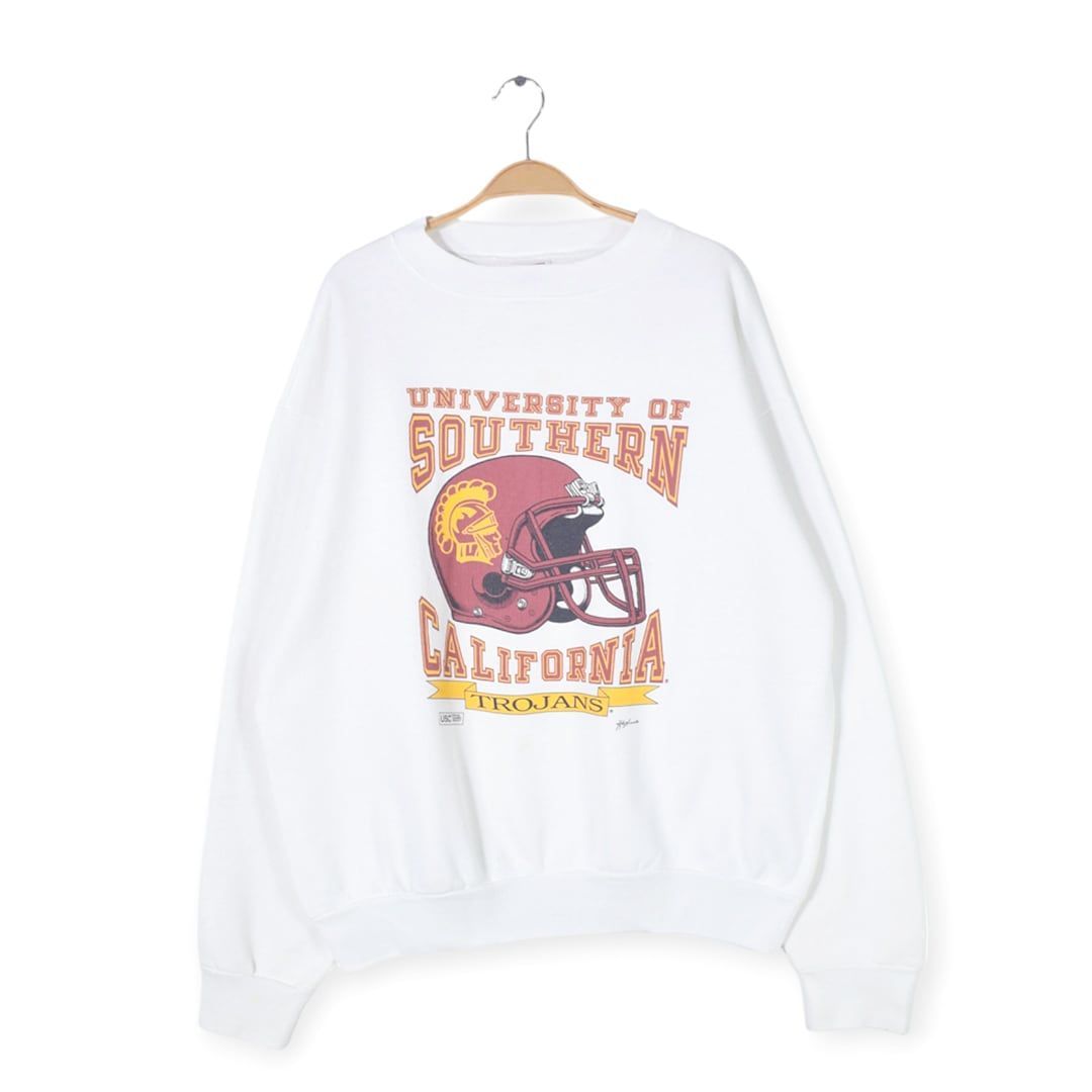 90s ラッセル カレッジスウェット USC 南カリフォルニア大学 ロゴ刺繍 90s ラッセル カレッジスウェット USC 南カリフォルニア大学 ロゴ刺繍