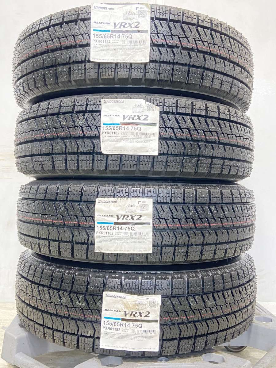 Linz 14in 4.5J +45 PCD100 ブリヂストン ブリザック VRX 155/65R14 N-BOX N-ONE ワゴンR アルト ムーヴ タント デリカミニ