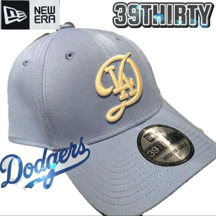 直販格安 海外限定 ニューエラNewEra ロサンゼルス ドジャーズ　スカイブルー 39THIRTY サイズ　M-Ｌ  ドジャース2024年限定 シティコネクト モデル　水色