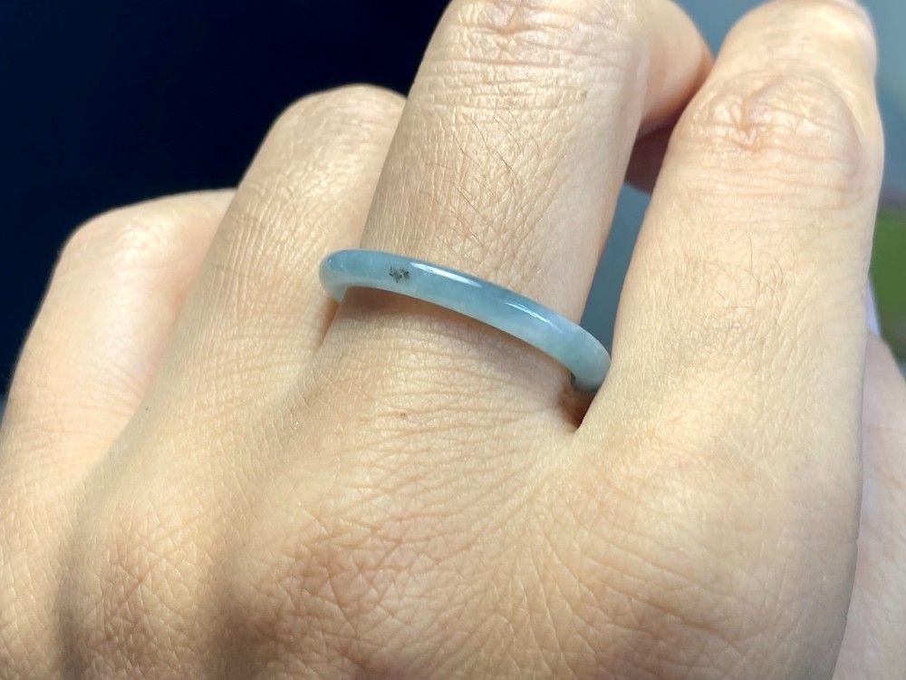 L57 氷種 藍水 細身 19.5号 天然 グアテマラ産 A貨 本翡翠