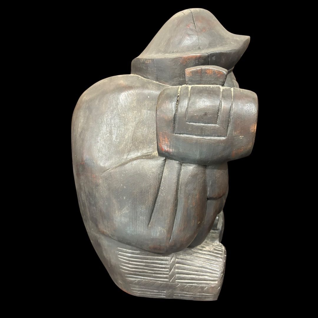 希少時代木彫　クスノキ一刀彫大黒天像36cm 香木骨董縁起飾品美術品骨董品茶道具 希少時代木彫 クスノキ一刀彫大黒天像36cm 香木骨董縁起飾品美術