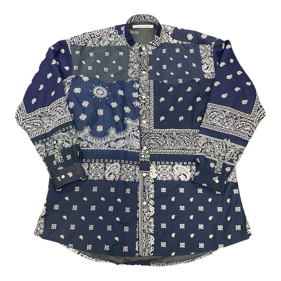 Children of the discordance 20SS VINTAGE BANDANA PATCHWORK SHIRT