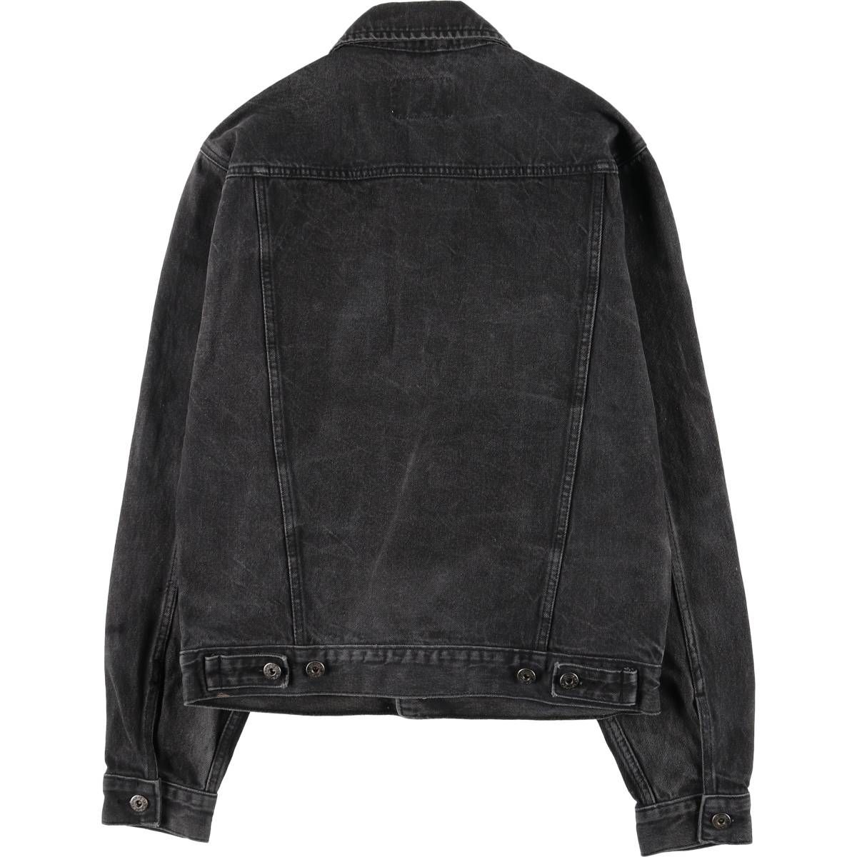 古着 ラングラー Wrangler ブラック デニムジャケット Gジャン メンズS 