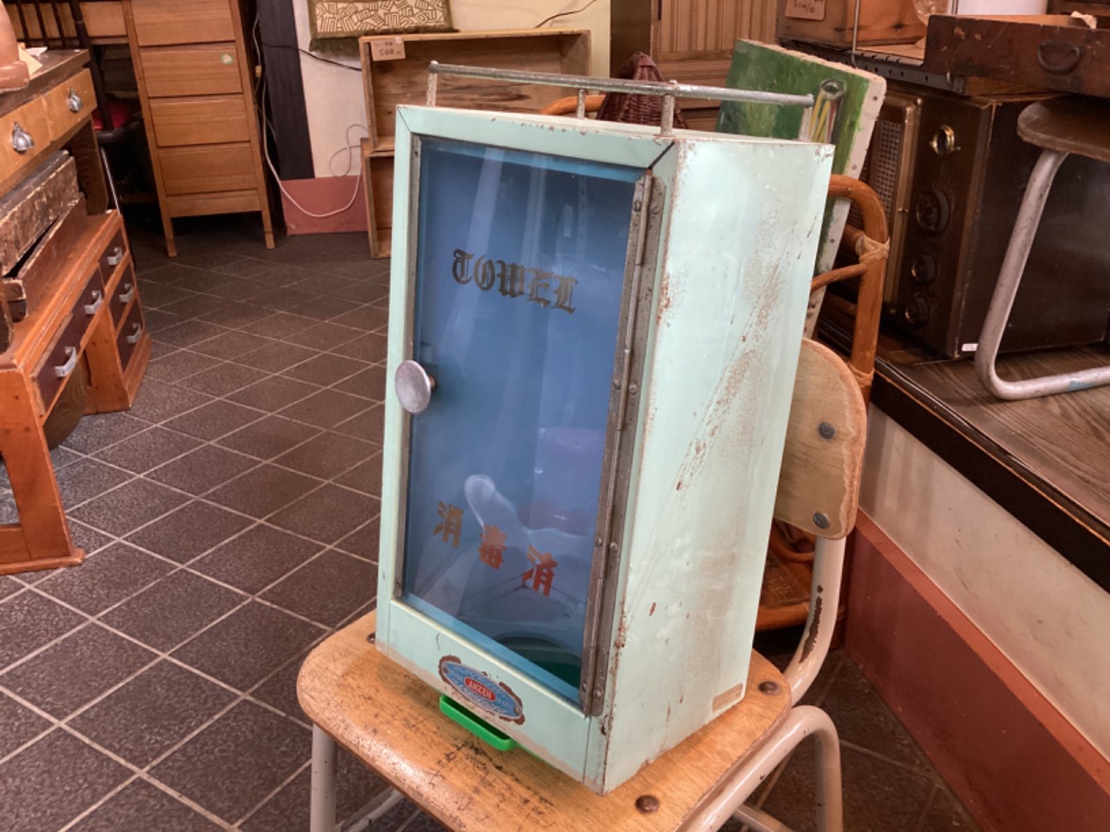 レトロ 理容室 消毒器 chitose 殺菌 消毒器 理容消毒器 レトロ