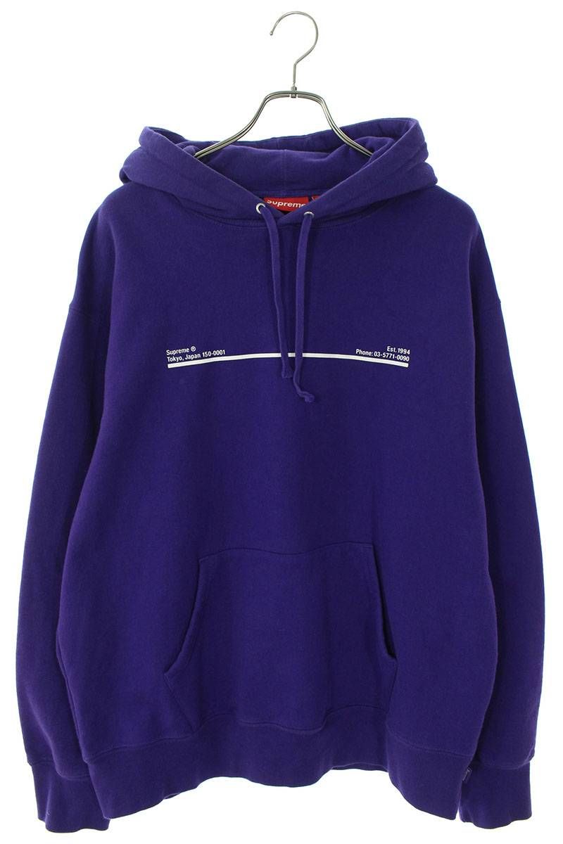 シュプリーム  20AW  Shop Hooded Sweatshirt ショップロゴプルオーバーパーカー メンズ L