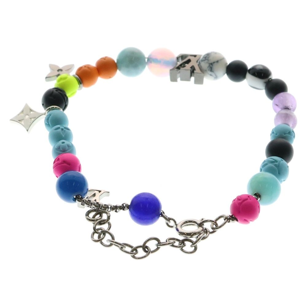 LOUIS VUITTON ルイヴィトン ブラスレ ビーズ モノグラムフラワー ブレスレット マルチ MP2938