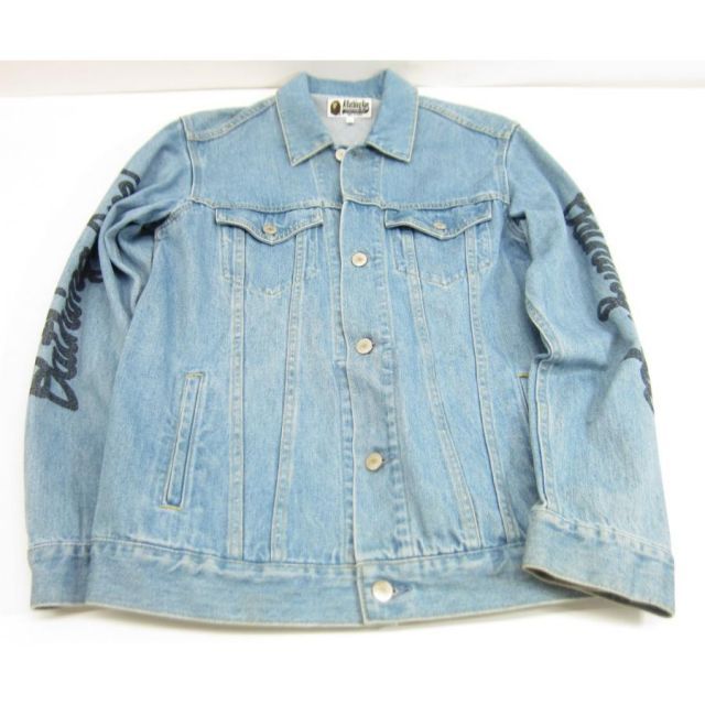 アベイシングエイプ　DENIMダウン　サイズM A BATHING APE（アベイシングエイプ）の「DENIM MONOGRAM PUFFER