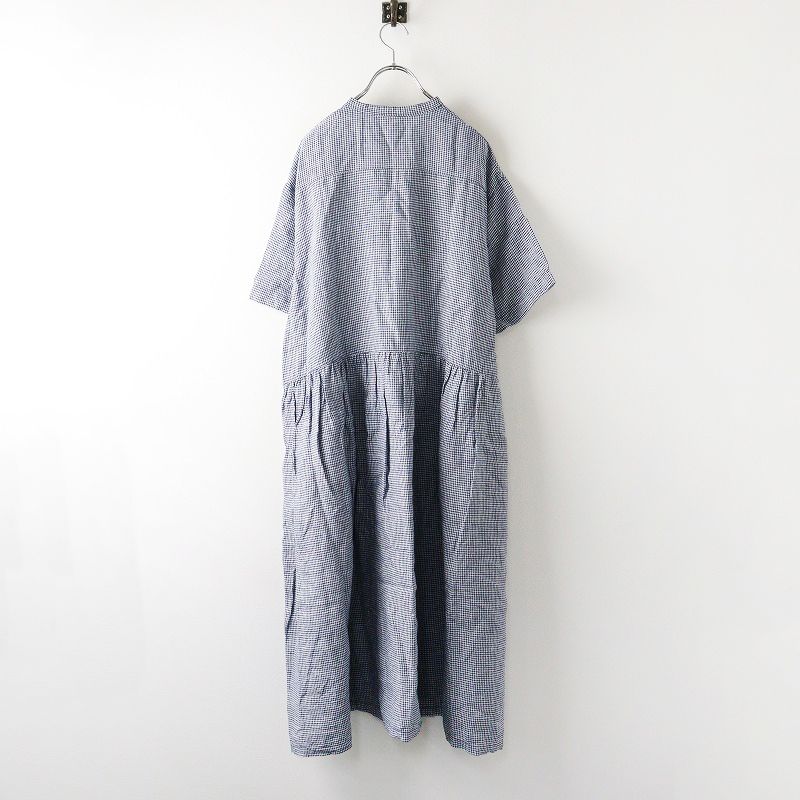 ネストローブリネン半袖ワンピース 2022SS ネストローブ nest Robe リネンギンガムチェックシャツ