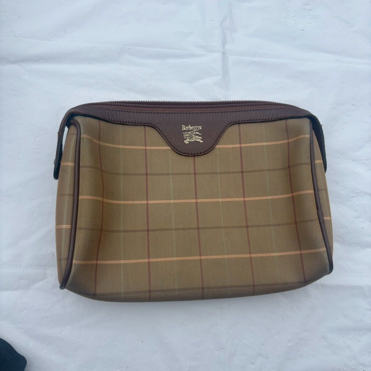 BURBERRY バーバリー ノバチェック キャンバス ポーチ セカンド