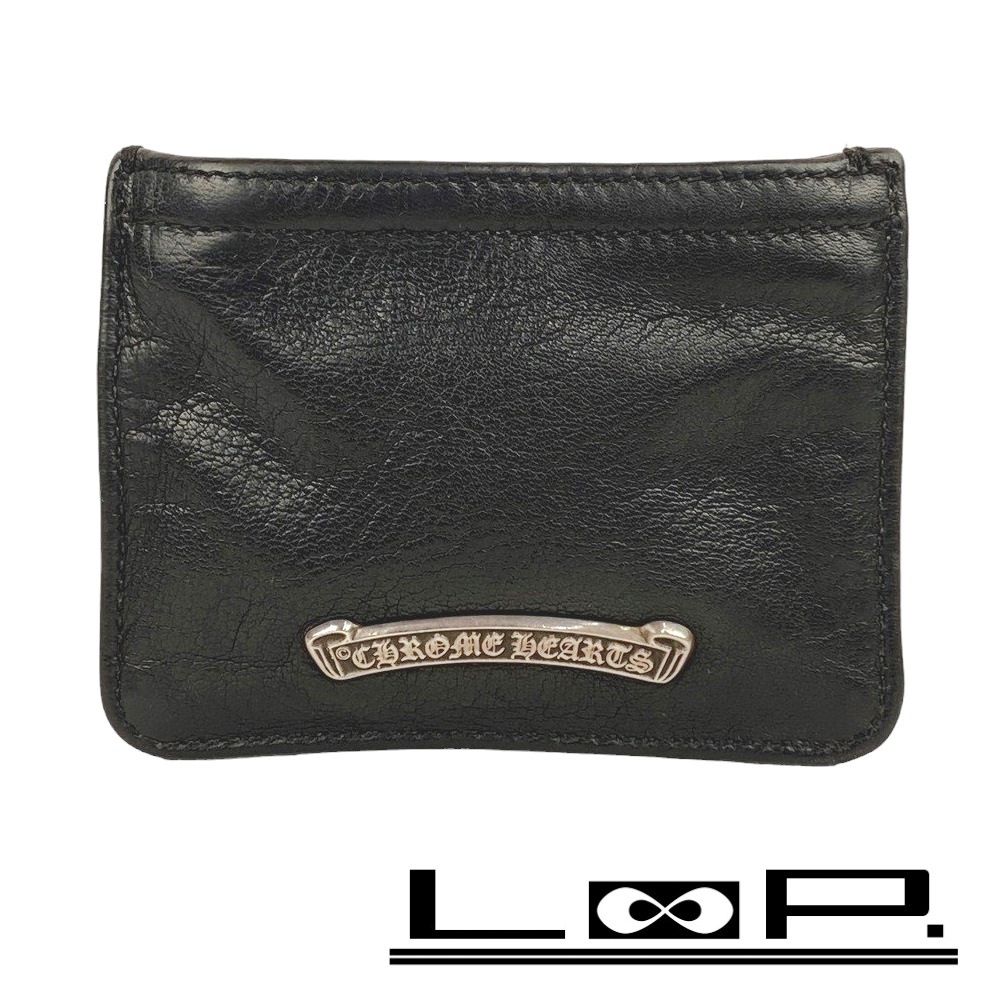 □中古□ クロムハーツ コイン ケース レザー ブラック シルバー SV  