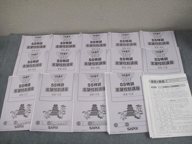 2022年SAPIX 小6 国語　志望校別特訓 GS特訓　単科講座 SAPIX 小6 志望校別特訓 理科 ウィークリーサピックス WS-13