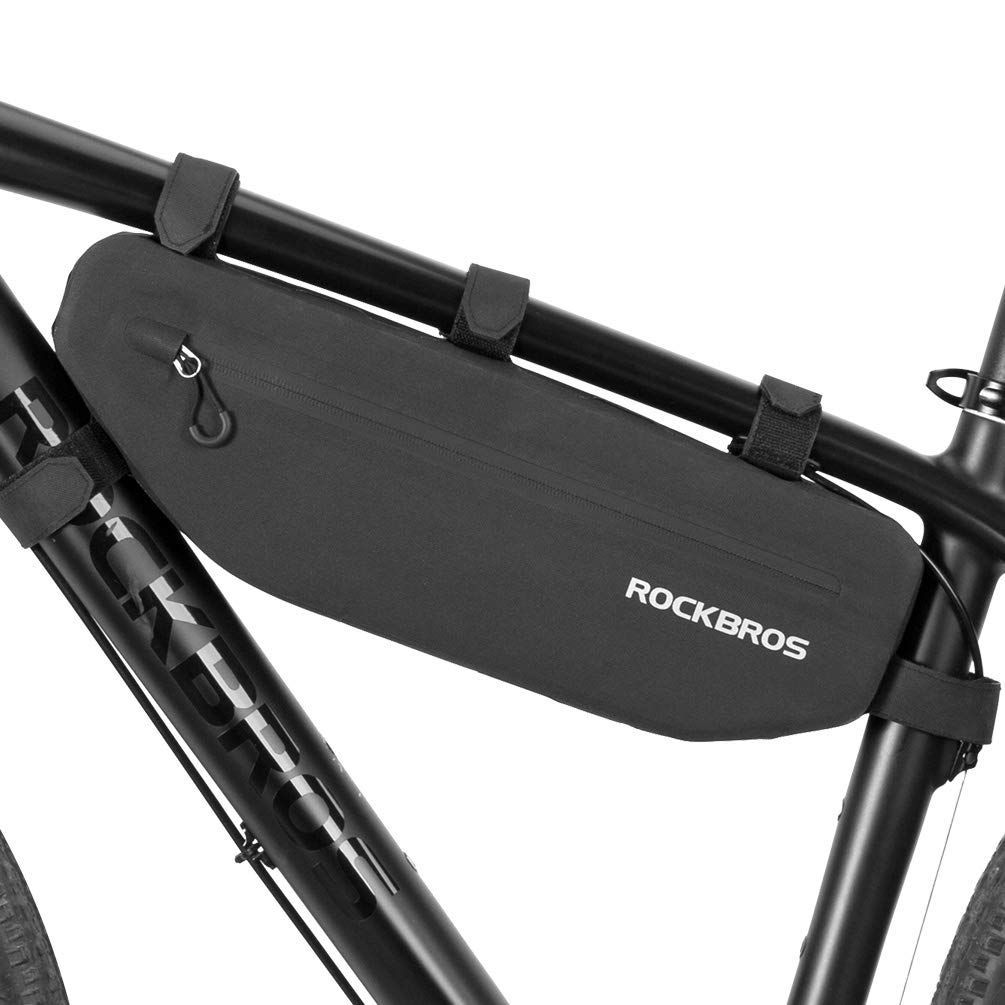 【新着商品】自転車 バッグ 防水 ロードバイク ROCKBROS(ロックブロス)フレームバッグ 大容量 トライアングルバッグ 軽量 スリム 物取り出し易い 装着便利
