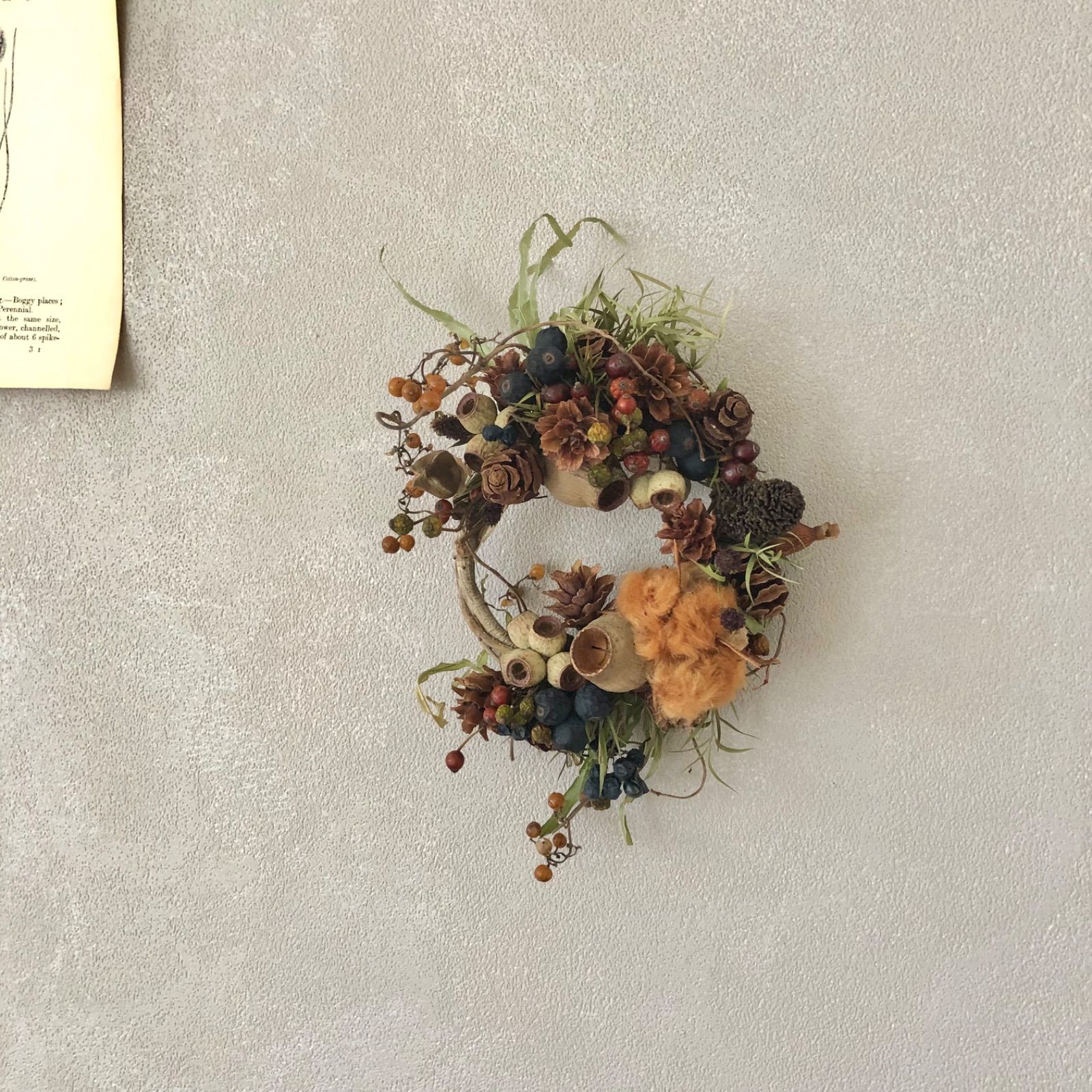autumn harvest 森が賑わう実りの秋の小さなリース 13〜22cm | autumn