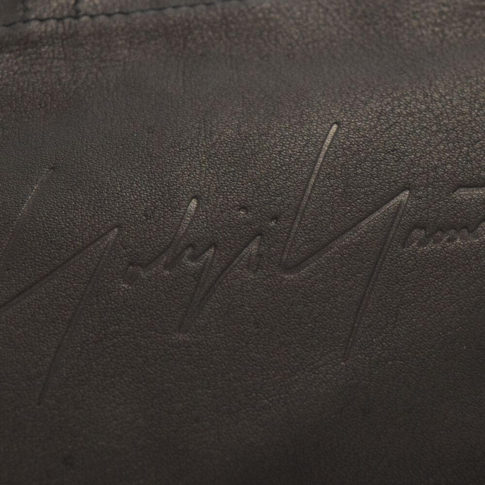 Yohji Yamamoto ヨウジヤマモト ロゴエンボス レザーミニトート