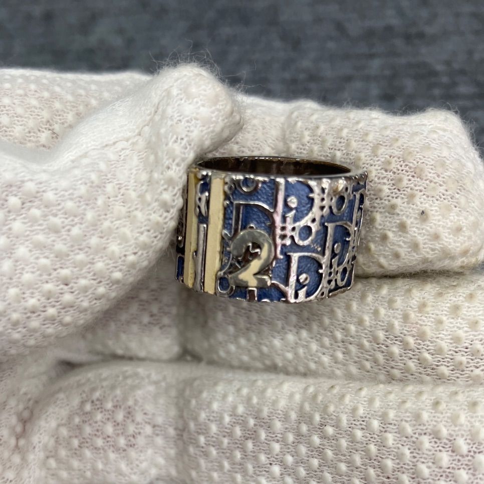 Dior トロッター リング 指輪 ブルー 約12号 Christian Dior