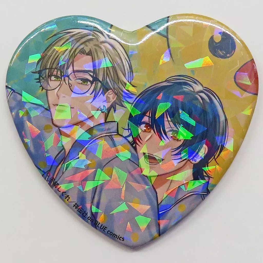 純情で何が悪い BLアワード2023 缶バッジ 中古】バッジ・ビンズ 冬縞しぐれイラスト キラキラ☆ホログラム